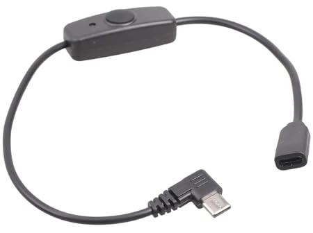 Zqxnt USB C Ladeverlängerungskabel Mit EIN/Aus Schalter Und LED Anzeige Für Geräte Tablets Telefone Lüfter Rechtwinkliges Netzkabel