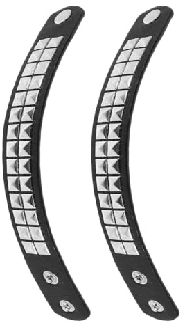Artibetter Bracciale Borchiato Uomo, 2 Pezzi, Stile Punk Vintage | Vestibilità Comoda, Decorazioni Borchie Metalliche, Adatto a Polso, Concerti e Halloween