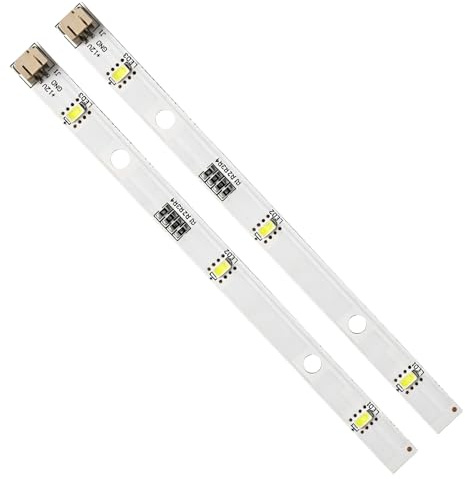 JOVIA 2-Pack LED Fridge Light Bars, Compatible with Ronshen/Hisense Refrigerators, DC12V 2W Fridge Light Replacement Parts E349766 MDDZ-162A 1629348, Fits KIFF5017 KIFF5020 KIFF7017 KIFF7020 KSBNDIX18