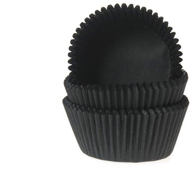 House of Marie 50 Muffinförmchen, Schwarz