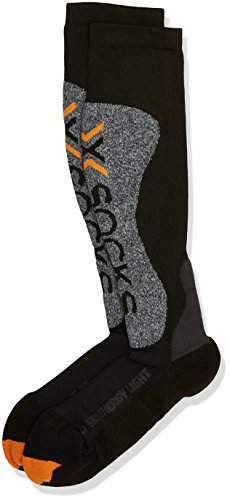 X-Socks Funktionssocken Ski Energizer Light, Black Melange, 35/38