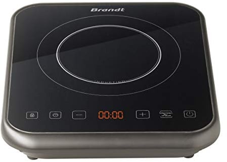 BRANDT - TI1FSOFT - Plaque à induction portable - Rapide avec 10 niveaux de puissance jusqu'à 2000 W - Sécurité maximale avec verrouillage des commandes - Arrêt automatique anti-surchauffe – Noire