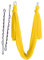 WELLSEM®5.5 Yards(5m/set) Elastic Pilates Yoga Swing Aerial Yoga Hammock with Carabiner&daisy Chain (Yellow)