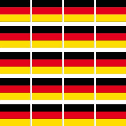 GreenIT 20 Stück 2cm Fahne Länder Flagge BRD Deutschland RC Modellbau Mini Aufkleber Sticker Modellbauaufkleber