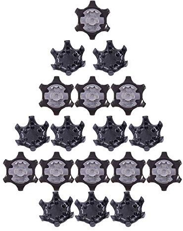 MamimamiH 18 tacos de golf al aire libre para zapatos de golf, ultra delgados, universales, piezas de entrenamiento de goma suave (negro)