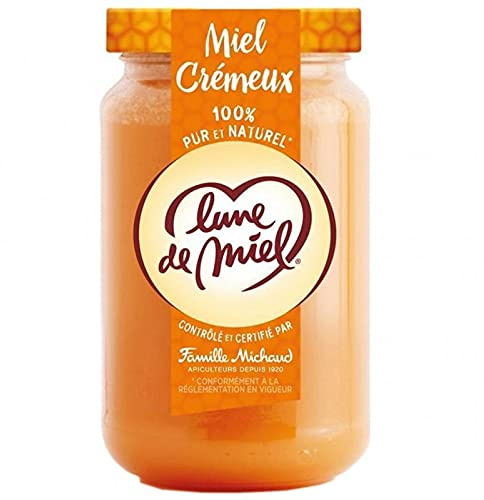 Lune de Miel 100% Pur et Naturel Miel Crémeux 375g (lot de 4