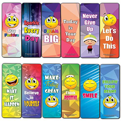 Positive Sprüche Emoji Lesezeichen (30-Pack)