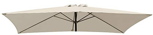 Green Bay 3X2m/6 Arms Replacement Parasol Garden Patio Umbrella Fabric Canopy Cover (Cream)