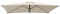 Green Bay 3X2m/6 Arms Replacement Parasol Garden Patio Umbrella Fabric Canopy Cover (Cream)