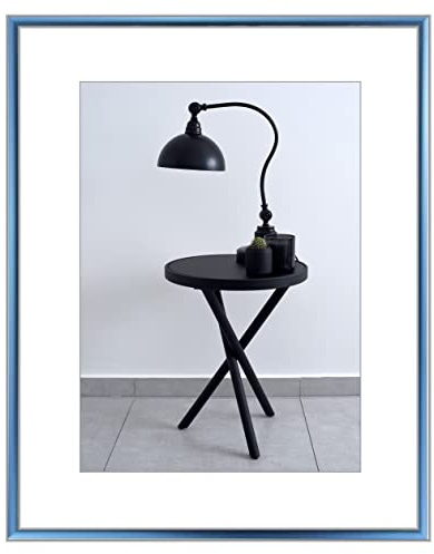 myposterframe Bilderrahmen Ariel 50 x 70 cm Aluminium 70 x 50 cm Stahl Blau mit Kunstglas klar 1 mm