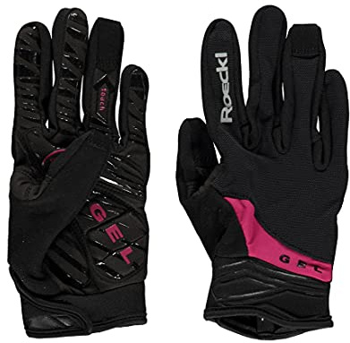 Roeckl Mori Fahrrad Handschuhe lang schwarz/berry 2022: Größe: 6
