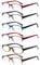 COJWIS 6 pack Lesebrille Blaulichtfilter Brille für Damen und Herren Federscharnier Lesehilfe Blendfreie UV Brille (6 Farbe Mischen, 3.0)