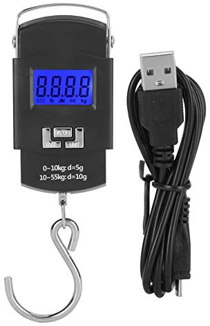 Bilancia Elettronica Portatile Ricaricabile USB Bilancia da Pesca Portatile Express Bilancia Elettronica Portatile da 55 Kg per Bagaglio Espresso da Pesca