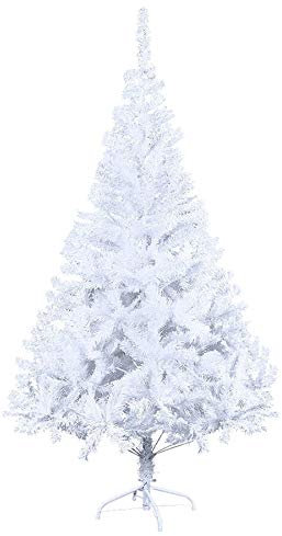 EINFEBEN Weihnachtsbaum künstlich, 180CM Christbaum, Schwer Entflammbar, PVC Weihnachten Baum, Schnellaufbau Tannenbaum mit 770 Spitzen Weiß