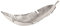 Riess Ambiente Design Deko Schale SILVER LEAF 62cm silber im Blatt Design Dekoschale Obstschale Wohnaccessoire