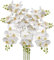 4 Stück Kunstblume Orchideenzweig Künstliche Phalenopsis Orchidee Dekorative Weiße Blumen Kunstzweig Deko Real-Touch Kunstblumen Wie Echt mit 9 Blüten