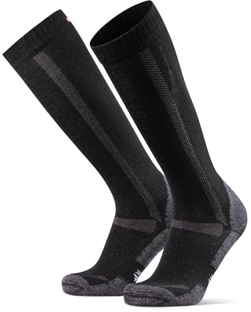 DANISH ENDURANCE Kniehohe Merino Wandersocken, Anti-Blasen, 1 & 3 Paar | Lange Thermo Wollsocken, Warm & Gepolstert mit Anti-Blasen-Schutz für Winterwanderungen, Trekking & Oktoberfest, Unisex