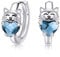 Katze Ohrringe Silber 925 Katzen Creolen Mädchen Hypoallergen Ohrstecker Klein Katze Schmuck Geschenke für Damen…