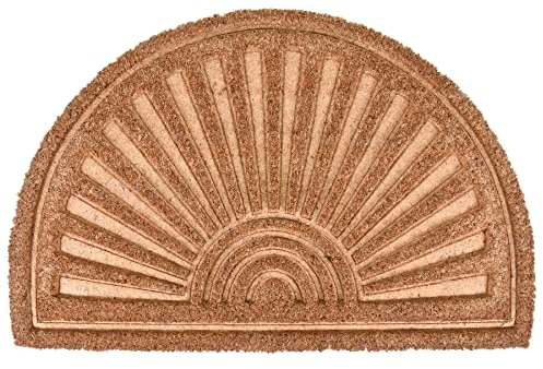 ASAB Welcome Door Mat Outdoor Indoor Shoe Boot Dirt Wipe Cleaner Coir Mats Outdoor Absorbent Back Matting Patio Garden Wipe Your Feet Clean Protection (Golden Sun)