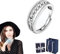 Camic Jansio Dreifacher Zappelring,Jansio Threanic Triple-Spin Ring,Feellief Zirkonia Triple Fidget Ring,Anti Angst Ring FüR Frauen (Silver-C)