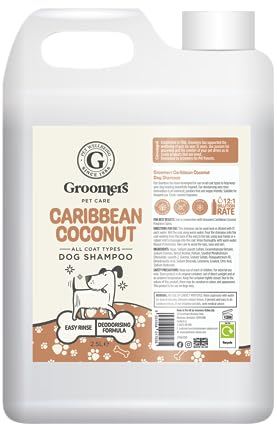 Groomers - Karibik-Kokos-Hundeshampoo für stinkende Hunde – Bestes veganes Haustier-Shampoo für Welpen und Erwachsene – professionelles Pflegeprodukt – 2,5 l
