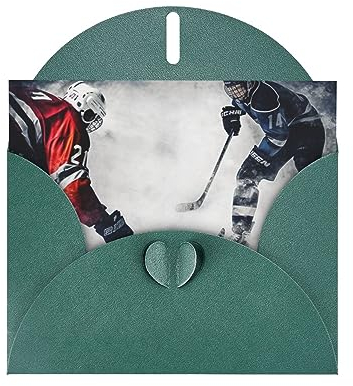 Grußkarten mit Umschlägen Eishockey Kunstdruck Perlglanz Papier Urlaubskarten Lustige Geburtstagskarte 10,2 x 15,2 cm Party Einladungskarte Blanko-Karten