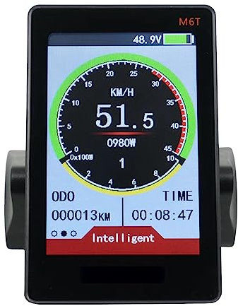 Micvtve 1 Stück M6T Elektrofahrrad LCD Display Meter 24V 36V 48V 60V Universal E Scooter LCD Panel Farbbildschirm mit USB für E-Bike