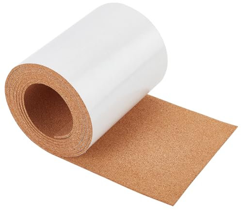 BENECREAT 2.5x0.15 m Selbstklebende Korkrolle, Korkplatten Mit 3 mm Dicker Rückseite Matte Starke Selbstklebende Korkplatte Für Wandmöbel, Party-Dekoration, DIY Handwerk