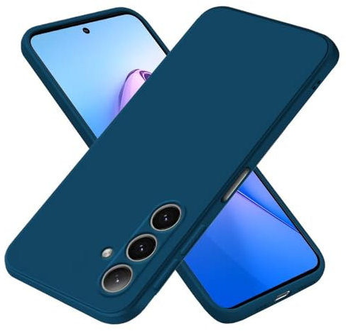EASSGU Custodia per Samsung Galaxy S24 (6.2 Inches), Cover Morbida in Silicone TPU - Blu zaffiro