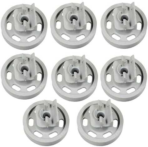 LUTH Premium Profi Parts Juego de ruedas para cesta inferior compatible con AEG 4071300307 en lavavajillas 8 unidades
