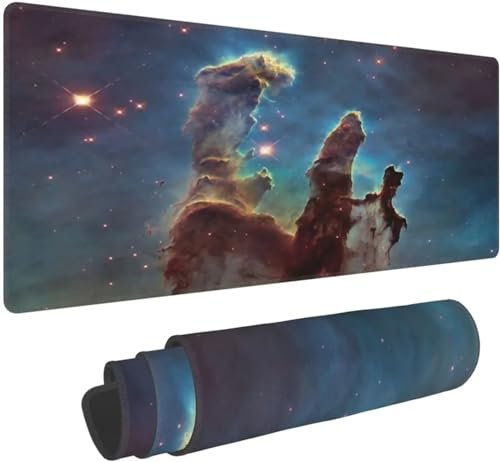 XXL Gaming Mauspad 1000x500x3mm Large Keyboard Mousepad Non-Slip Rubber Base Desk Mat Special Surface to Improves Precision and Speed (Brillanter Sternenhimmel)