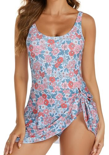 Wantonfy Costume da Bagno Donna Controllo della Pancia Removable ReggisenoImbottitoda per Donna