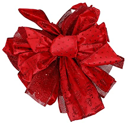 Cabilock 1Stk Christbaumschmuck Weihnachtsdekorationen brauner Buchstopper Bowknot für Weihnachtsbaum Schleife Ornament Weihnachtsschmuck Baumwipfelverzierung großer Bogen schmücken Kamm