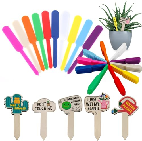 TYXHXTF 105 Pièces Etiquettes Plant, Etiquette Jardin, Etiquette Potager, Mini Marqueurs Étiquettes, Jardin Exterieur, pour Jardin Pépinière Semences et Herbe