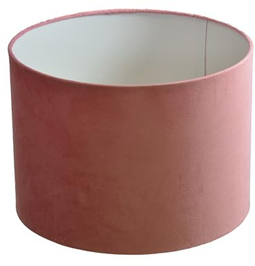 Lampenschirm Ø 25 x 18 cm rosa Velour Zylinderförmig