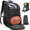 Large Basketball Backpack for Men, Women & Kids - 35L Capacity with Ball Compartment & Shoes Bag - Fit for Soccer, Volleyball, Football & More