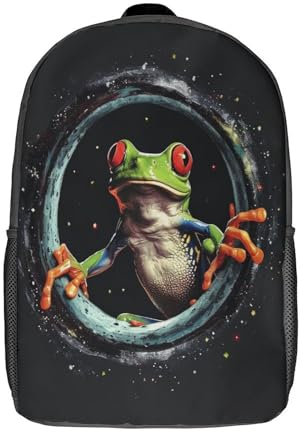 Frosch Teenager Rucksack Schultasche Für Erwachsener Teenager Kinder,Schule Kinder Rucksack Grosse Kapazität Büchertasche Lässiger Tagesrucksack 17inch