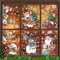 Zindoo Fensterbilder Weihnachten Aquarell Deko, 176 PCS Kein Kleber Doppelseitige Fenstersticker, Wiederverwendbar Weihnachts Fensteraufkleber Selbstklebend für Fenster, Glas, Tür