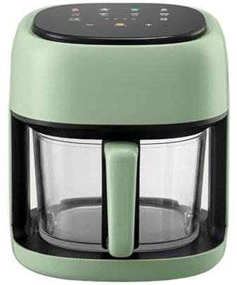 Freidora de aire MZGDONGF de 4,5 l, multifunción, 1350 W, control de temperatura y canasta visible