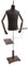 Schaufensterpuppe Männlich Schneiderpuppe Verstellbar Höhe Nähpuppe Schneiderpuppen Büste für Männer mit Hosenständer und Schuhhalterung zum Ausstellen und Nähen (Braun)