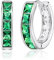 Linawe Kleine Creolen Grüne Ohrringe Damen Silber, Mini Ohrhänger Schmuck Jewelry Piercing Ring, Helix Piercings Piercing Ohr Ohrstecker, Weißgold Damenohrringe Hypoallergene