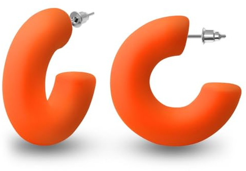 Soul-Cats Creolen Ohrringe Ohrstecker in der Farbe orange