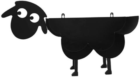 Porte-rouleau de papier toilette en forme de mouton - Minimalisme - Art en fer - Support de papier toilette en forme de mouton - Assemblage facile - Support avec pieds en caoutchouc antidérapants pour