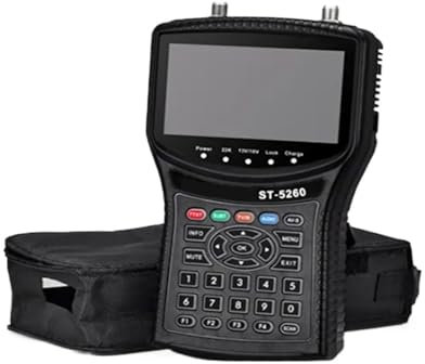Receptor de satélite ST5260 Buscador de satélite DVB-S2/ISDB-T/medidor de señal combinado de cable H.265 1080p 4,3 pulgadas para Antenas de Sistemas de Recepción Remota
