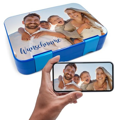 yabaduu Schutzfolie für Brotzeitbox Passgenau 20,45x14cm mit Wunschname Wunschbild Kinder Lunchboxsticker Aufkleber Matt Sticker Zubehör Lunchbox (Wunschmotiv, Wunschmotiv)