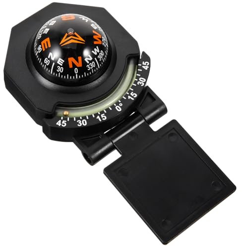 Supvox Schiffskompass für Boote Kompass fürs Auto Kompassauto autokompass reisezubehör Auto Bootskompass für Marine-Armaturenbrettmontage Marinekompass-Armaturenbretthalterung Abs Black