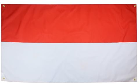 AZ FLAG Drapeau Monaco 150x90 cm avec 4 oeillets, Pavillon Monégasque pour balcon ou mur
