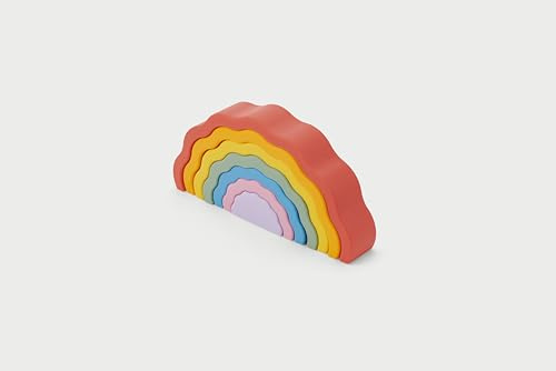 tickit SiliSoft - 7 Wobble Colourful Stackable Rainbow Pieces for Creative Play and Sensory Development, Multicolour