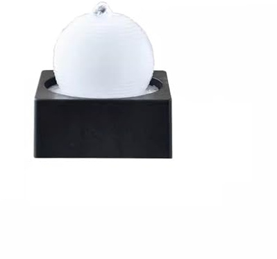 Dh2yjnbf3 Water Fountain Indoor Living Room White Desktop Small Flowing Water Modern and Minimalist Office Circular Fountain Decorations Plastic Desktop Fountain Tabletop Fountains(White)