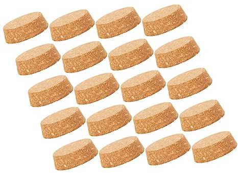 HEALEEP Tappi di Sughero per Bottiglie 25 Pezzi Tappi di Sughero Naturali per Vino per Bottiglie Grandi Preservazione Bevande e Decorazione Fai da Te